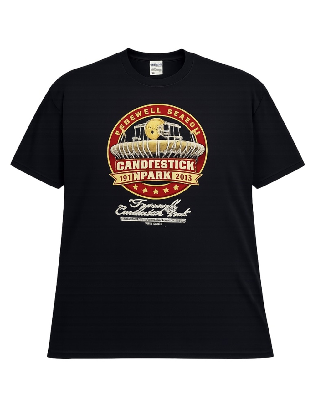 Candlestick Park Farewell Season Men's 4XL Black Graphic T-Shirt
153